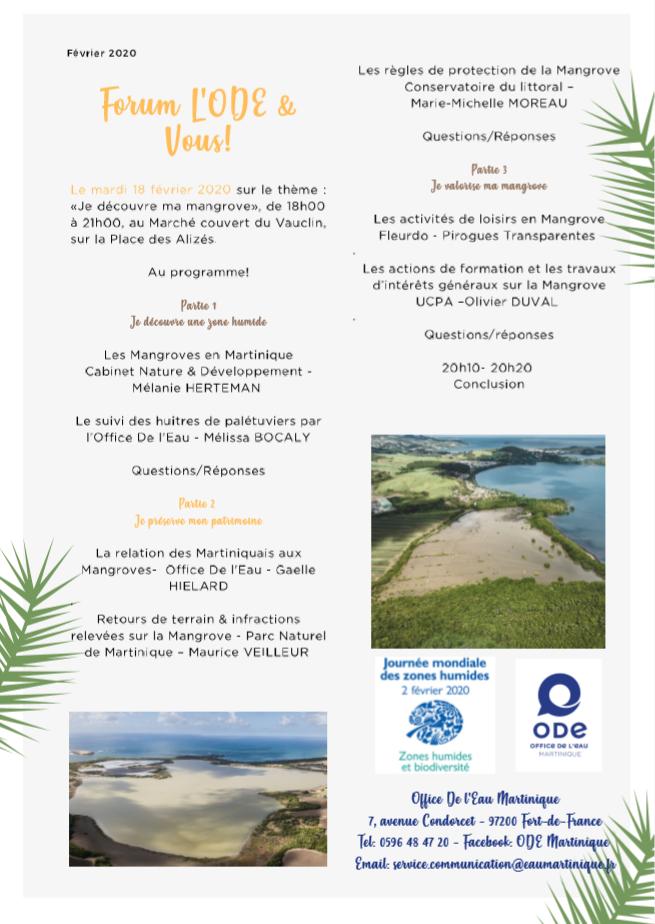 Zones Humides & Biodiversité ! - Observatoire de l'Eau - Martinique